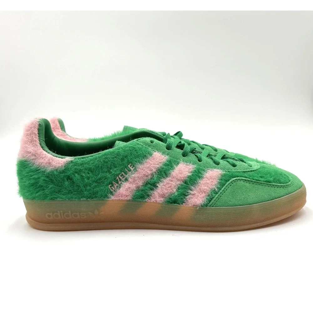 Adidas Gazelle Indoor‎ Green Glow Pink Gum JP8342 Women's Shoes Size 9.5